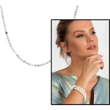 Gül Endam Hem Bileklik - Hem Kolye - Hem Tesbih 99LU Sedef Doğaltaş Aksesuar