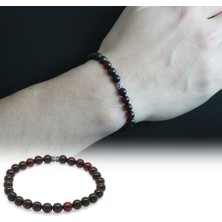 Gül Endam Küre Kesim Kırmızı Doğal Damla Kehribar Bileklik