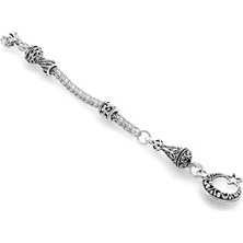 Gül Endam Ayyıldız Temalı Gümüş Renk Kararmaz Metal Püskül