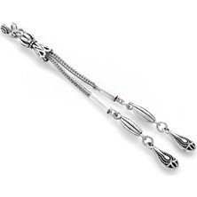 Gül Endam Su Damlası 2'li Gümüş Renk Kararmaz Metal Püskül