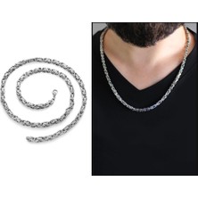 Gül Endam Silver Renk Kalınlık 5 mm 317L Çelik Kral Zincir