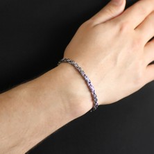 Gül Endam Silver Renk Kalınlık 5 mm 317L Çelik Kral Bileklik