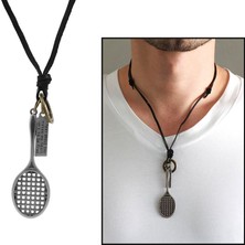 Gül Endam Raket Tasarım Ayarlanabilir Ip Zincirli Pirinç Erkek Kolye