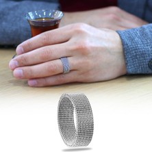 Gül Endam Kazaziye Tasarım Gümüş Renkli 917 Kalite  Steel Çelik Erkek Yüzük (24)