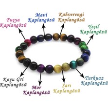 Gül Endam Küre Kesim Çoklu Kaplangözü Doğal Taş Kombinli Erkek Enerji Bilekliği