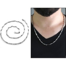 Gümüş Hediye Al Silver Renk 55 cm 317L Çelik Singapur Zincir