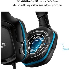 Logitech G G432 Kablolu Oyuncu Kulaklığı, 7.1 Surround Ses, Dts Kulaklık: x 2.0, 6mm Mikrofon, Windows, Mac, Nintendo Switch, Ps4, Xbox One, Tablet ve Mobil Cihazlarla Uyumluluk, Siyah