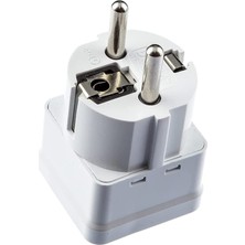 Tek-İş 525744 Seyahat Adaptörü, Türk Erkek Fişli, Universal, Beyaz