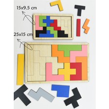 Eska Events Ahşap Tetris Puzzle - Blok Puzzle Zeka Oyuncağı 2'li Set