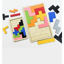 Eska Events Ahşap Tetris Puzzle - Blok Puzzle Zeka Oyuncağı 2'li Set