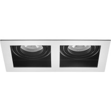 Nevo Sıva Altı Ikili Spot Siyah Beyaz 2X5W 3000K Gün Işığı ND605