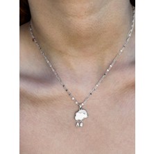 Dotslight Jewelry Gümüş Kaplama Zirkon Taş Bulut Kolye