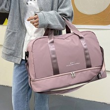 Jinyulai Su Geçirmez Katlanabilir Büyük Kapasiteli Spor Çanta  - Açık Pembe (Yurt Dışından)