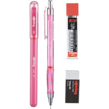 Rotring Visuclick Jel Okul Seti 0,7 Mm, Mekanik Kurşun Kalem, Uç ve Silgi Seti, Pembe