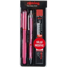 Rotring Visuclick Jel Okul Seti 0,7 Mm, Mekanik Kurşun Kalem, Uç ve Silgi Seti, Pembe