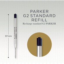 Parker 1950369 Quinkflow Tükenmez Kalem Yedeği, Orta Kalınlıkta Uç, Siyah