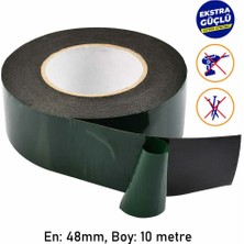 Genel Çift Taraflı Köpük Bant Eva Montaj Bandı Siyah 48 mm x 10 Metre