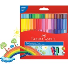 Faber-Castell 5068113000 Eğlenceli Keçeli Kalem, 30 Renk