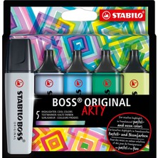 Stabilo Fosforlu Kalem - Stabılo Boss Arty Soğuk Renkler 5'li Set