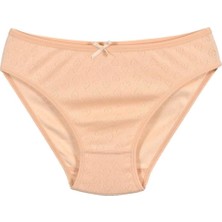Hülya Butik Tuhafiye %100 Pamuklu3 Adet Jakarlı Kalpli Kadın Slip Bikini Külot