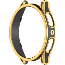 CoverZone Galaxy Watch 5 Pro ile Uyumlu 44MM ile Uyumlu Sert Pc Kasa Koruma Gard Çerçeve Yellow-Black