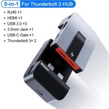 Baseus Armor Age 9in1 Type-C Çok Fonksiyonlu Hub Hdmı RJ45 USB 3.0