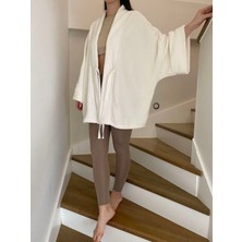 Kinua Studio Yumuşak Dokulu Kapitone Kalın Ovre Kimono - Unisex