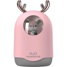 Teknomila Hava Nemlendirici USB Mini Su Difüzör LED Lamba Buhar Makinesi H20 Humidfer 300 ml