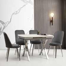 Eymense Yağmur 4 Sandalyeli Mutfak Masa Takımı