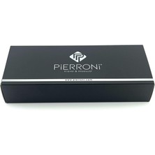 Pierroni Yeşil Lacivert Desenli Mendilli Kravat P0400