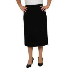 Butik Kısa, Yırtmaçlı Krep Astarlı Ofis Etek