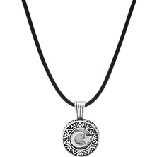 Okyanus Silver Kişiye Özel Isim Yazılı Üzeri Ayyıldız Temalı 925 Ayar Gümüş Cevşen Kolye
