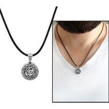 Okyanus Silver Kişiye Özel Isim Yazılı Üzeri Arapça Allah Yazılı 925 Ayar Gümüş Cevşen Kolye