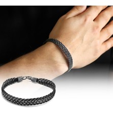 Okyanus Silver El İşçiliği Saten Örgülü 1000 Ayar Gümüş Kazaz Bileklik