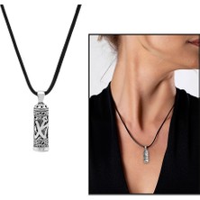 Okyanus Silver Arapça Muhammed Yazılı Zarif Ip Zincirli 925 Ayar Gümüş Kadın Cevşen Kolye