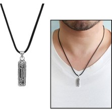 Okyanus Silver Zülfikar Kılıç Işlemeli Ip Zincirli 925 Ayar Gümüş Erkek Cevşen Kolye