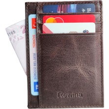 Rewina 9027 Hakiki Gercek Deri Ultra Ince Erkek -Kadın Kartlık