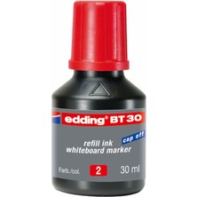 Edding BT30 Kırmızı Tahta Kalemi Mürekkebi 30 ml Adet 1 Ölçü Sarf Malzemeler