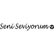 Duvar Tasarla Ayna Dekorasyon Sticker- Seni Seviyorum