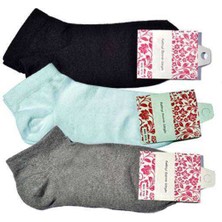 Royaleks Siyah Gri ve Beyaz Kadın Bilek Çorap 3 Çift