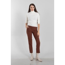 Feminist Kahve Yüksek Bel Kalem Pantolon 3974034.05