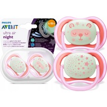 Philips Avent SCF376/22 Ultra Air Night Karanlıkta Parlar Gece Emziği 6-18 Ay Kız