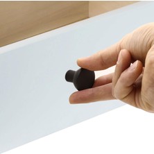 Nzb Düğme Çekmece Dolap Kapak Kulpu Kulbu Mat Siyah Plastik Kulp
