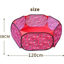 Perfeclan Çocuklar Katlanabilir Oyun Çadırı Oyuncak Topu Pit Playhouse Çadır Kırmızı (Yurt Dışından)