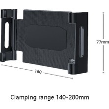 SZYKD Araba Kafalık Braketi Arka Koltuk Geri Tablet Tutucu Uygulanabilir Tablet 140 - 280MM (Yurt Dışından)