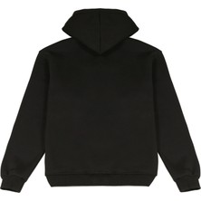 Welly Jones Siyah Oversize Kapüşonlu Sweatshirt