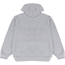 Welly Jones Gri Oversize Kapüşonlu Sweatshirt