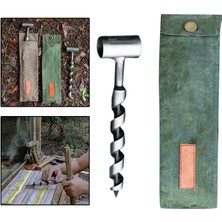 Ahşap Burgu Bushcraft Backpacking Punch Survival Çok Alet El Auger Anahtarı Yeşil 20MM