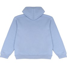 Welly Jones Mavi Oversize Kapüşonlu Sweatshirt