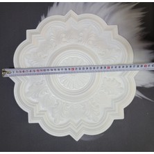 Ankara Kartonpiyer Tavan Göbeği Küçük Menekşe Desen Lamba Göbeği